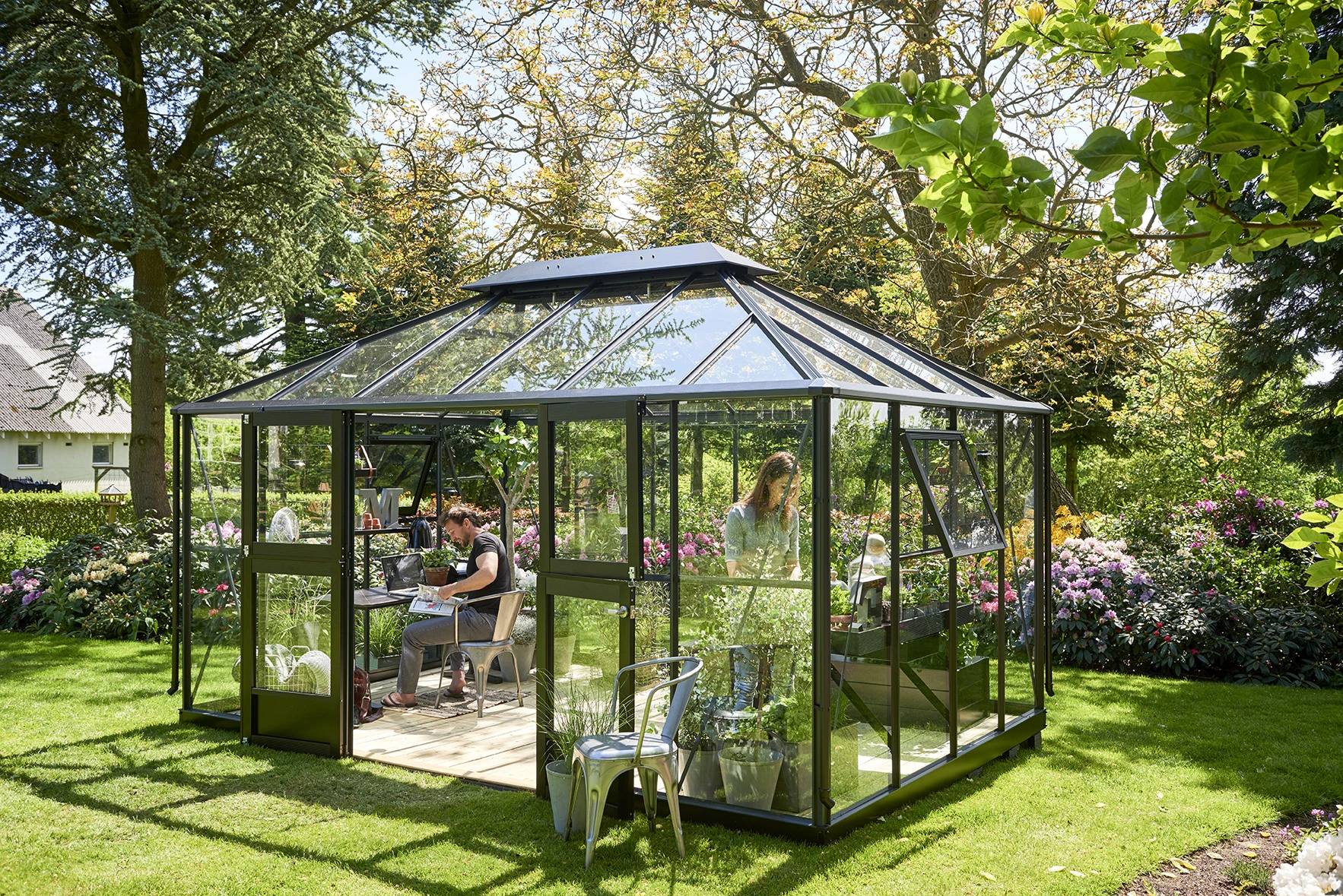 Royal Well Tuinkamer Grand Oase 13 m2 Antraciet - Afbeelding 1